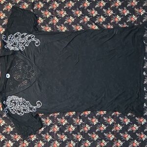 Embellished Skull Wings Shirt